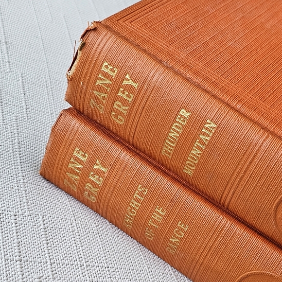 1935 Knights Of The Range & Thunder Mountain by Zane Grey, Vintage HC - Picture 4 of 13